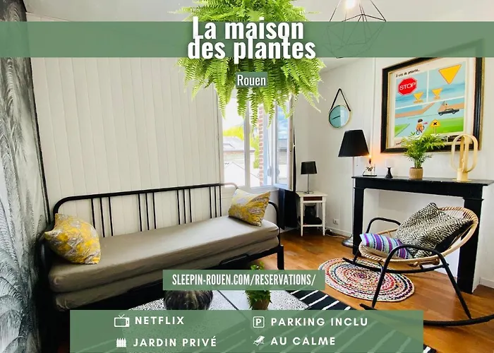 La Maison Des Plantes, Charmante, Atypique Et Cosy Pour 4 Personnes Avec Parking Et Jardin